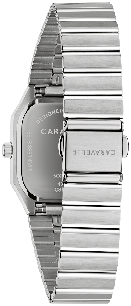 Bulova Mens Caravelle Vintage Dress Silver-Tone Stainless Steel Case, Silver-Tone Stainless Steel Bracelet, Blue Dial, WR 30M