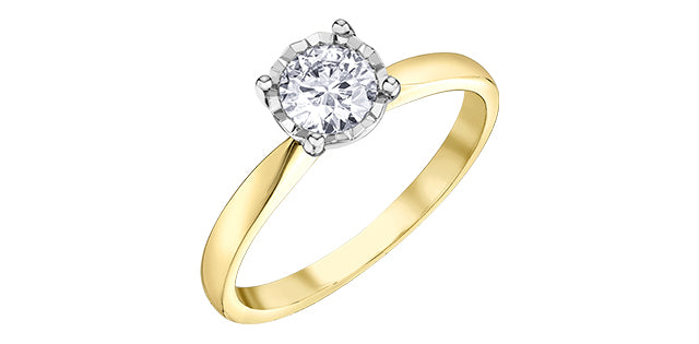 10K YG/WG Diamond Ring