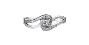 Engagement Ring 10 Karat White Gold