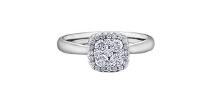 Ladies 14KT White Gold Diamond Estoria Engagement Ring 0.50CT TDW