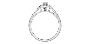 Engagement Ring 10KTW Stackable 1=0.10 Marquise Cut 26=0.23CT