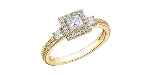 Engagement Ring 10 Karat Gold Canadian Diamond