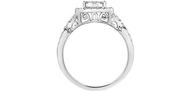 Ladies 14KT White Gold Diamond Engagement Ring