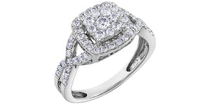 Ladies 14KT White Gold Diamond Engagement Ring