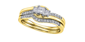 Engagement Ring 10KTY 1=0.13CAN 2=0.14CAN 10=0.05CT