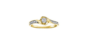 Engagement Ring 10 Karat Gold - Canadian Diamond