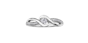 Engagement Ring 10 Karat Gold - Canadian Diamond