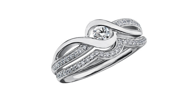 Engagement Ring 10 Karat Gold - Canadian Diamond