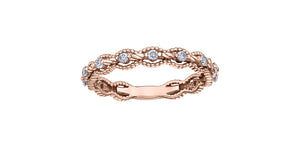 Ladies 10KTR ChiChi Stackable Ring 11=0.20CT