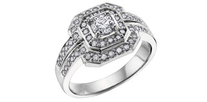 Engagement Ring 14KTW 1=0.06CT 44=0.22CT