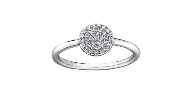 Ladies 10 Karat Gold Stackable Diamond Ring (0.15CT TDW)