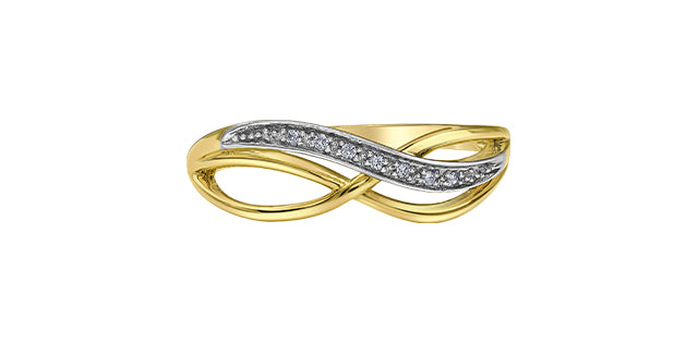 Ladies 10 Karat Gold Diamond Ring (0.03CT TDW)