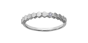Ladies 10KTW ChiChi Stackable Ring 1=0.015CT