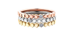 Ladies 10KTW ChiChi Stackable Ring 1=0.015CT