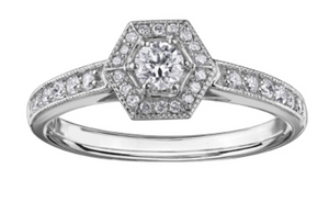 Engagement Ring 14KTW 1=0.19CAN 30=0.22CT