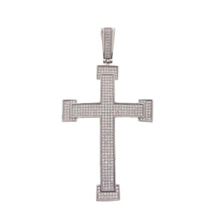 Pendant - Sterling Silver 925 Large CZ Cross