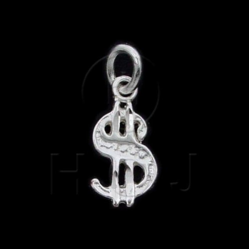 Pendant - Sterling Silver 925 Dollar Sign