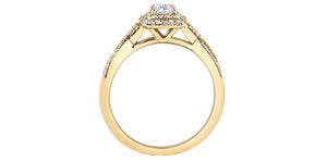 Engagement Ring 10KT Yellow Gold Canadian Diamond (0.50TDW)