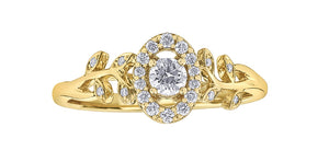 Engagement Ring 10KT Yellow Gold  Canadian Diamond (0.28TDW)