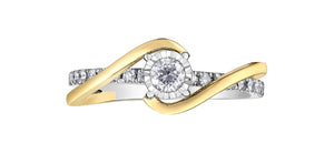 Ladies Engagement Ring 10KT Yellow & White Gold (0.36TDW)