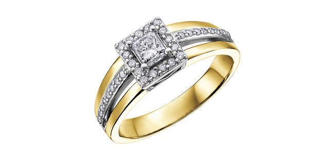 Engagement Ring 14KT Yellow & White Gold  (0.40TDW)