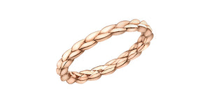 Ladies 10 Karat Rose Gold 2.2mm Stackable Braided Ring