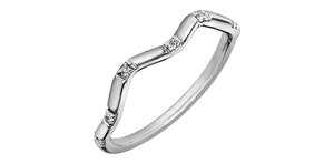 Ladies 10 Karat White Gold ChiChi Stackable Diamond (TDW 0.04CT) 1.8mm Ring