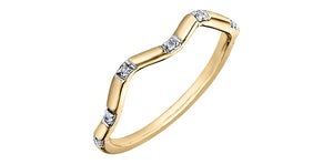 Ladies 10 Karat Yellow Gold ChiChi Stackable Diamond (TDW 0.04CT) 1.8mm Ring