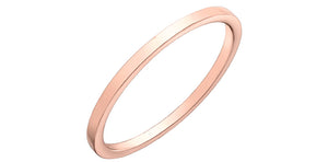 Ladies 10 Karat Rose Gold 1mm Stackable Ring