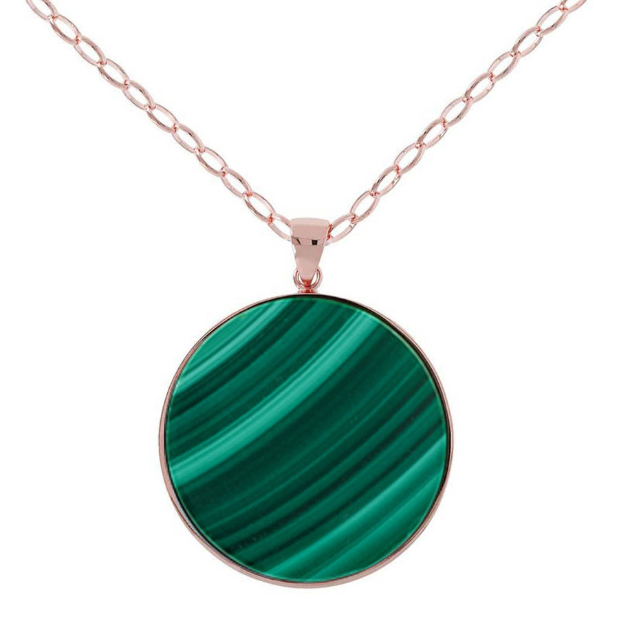 Bronzallure Green Malachite Necklace