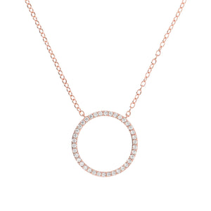 Bronzallure Symmetrical Open Circle Necklace