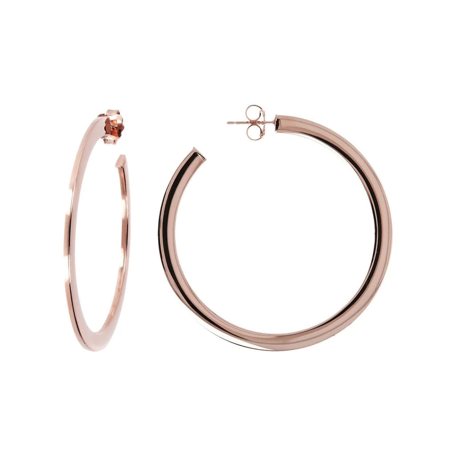 Bronzallure Golden Rose/18KT Plated Hoops