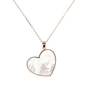 Bronzallure Necklace With Heart Flat Stone